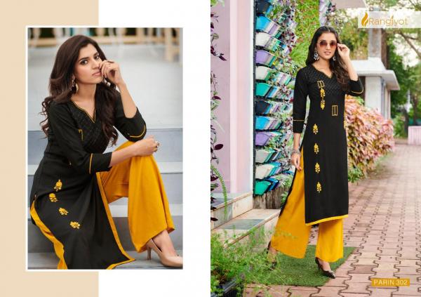 Rangjyot Parin 3-Rayon-Kurti-With-Plazzo